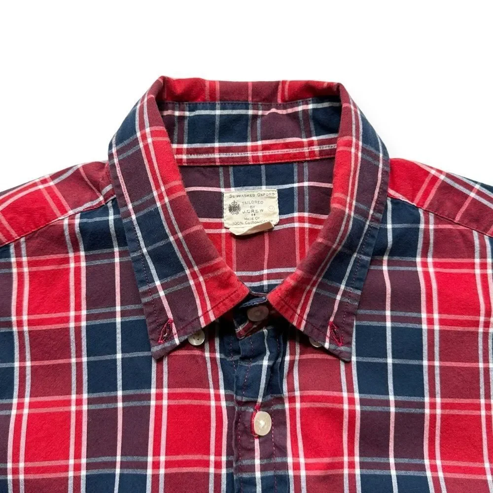 🔃J. Crew Men’s Red Plaid Long Sleeve Button Down Shirt